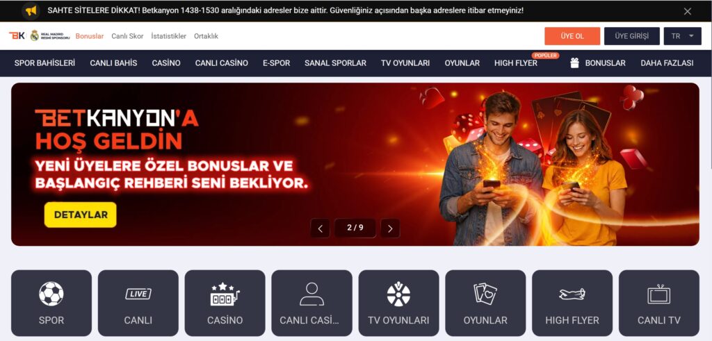 betkanyon bölümleri